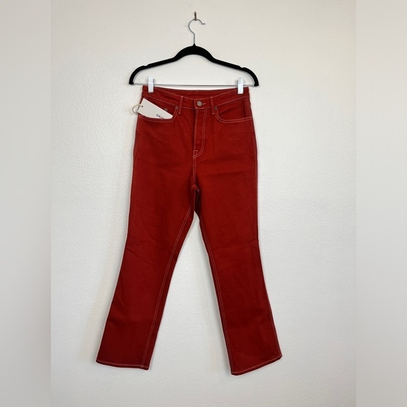 NWT GRLFRND Seneca Straight Leg Jeans in Rust 26 - Picture 1 of 5